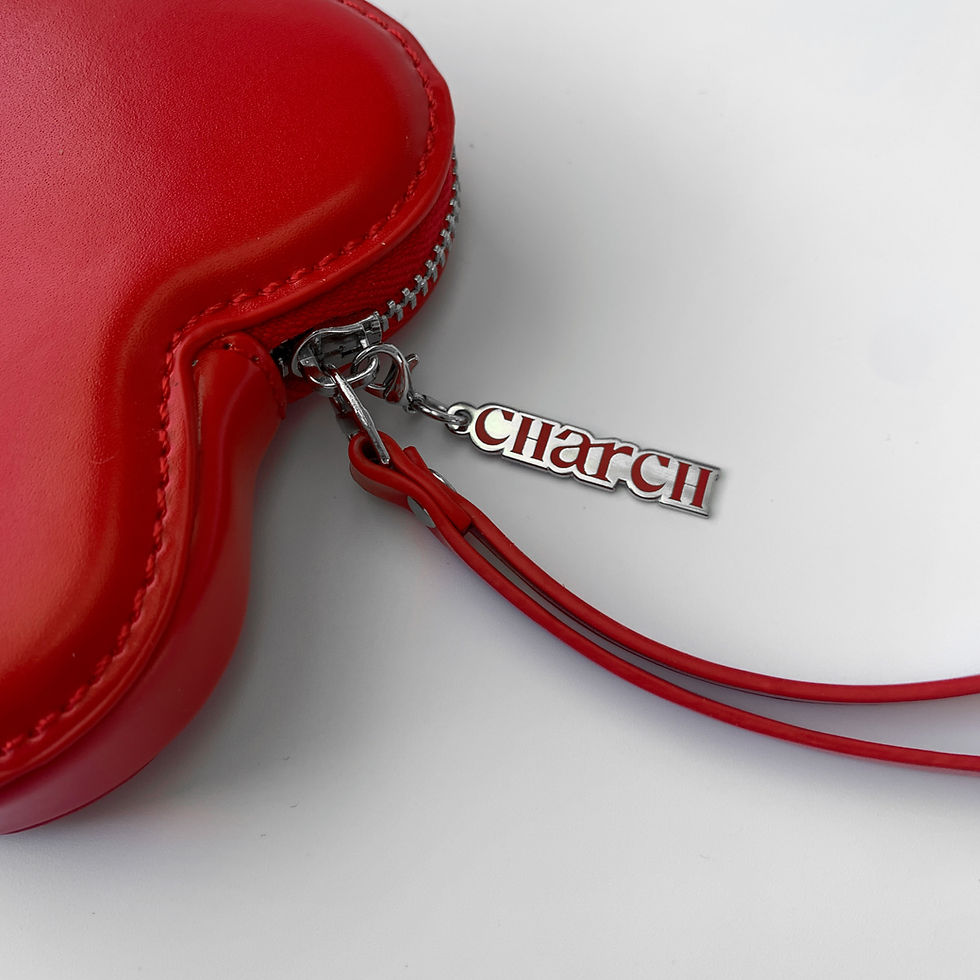 サムネイル： HEART COIN PURSE MINI-BAG CRIMSON