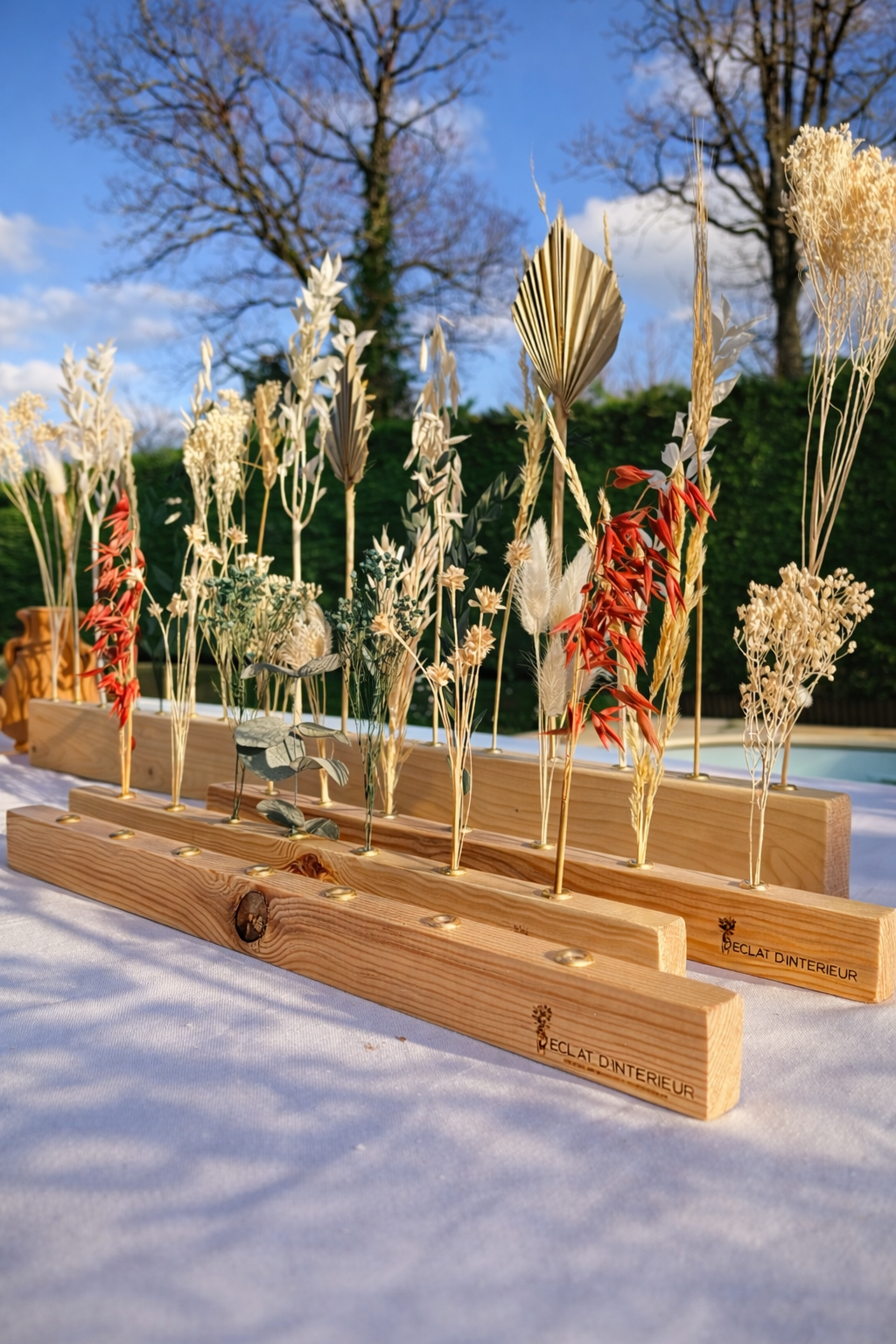 Centre de table artisanal - Florea - Sapin naturel - Taille S