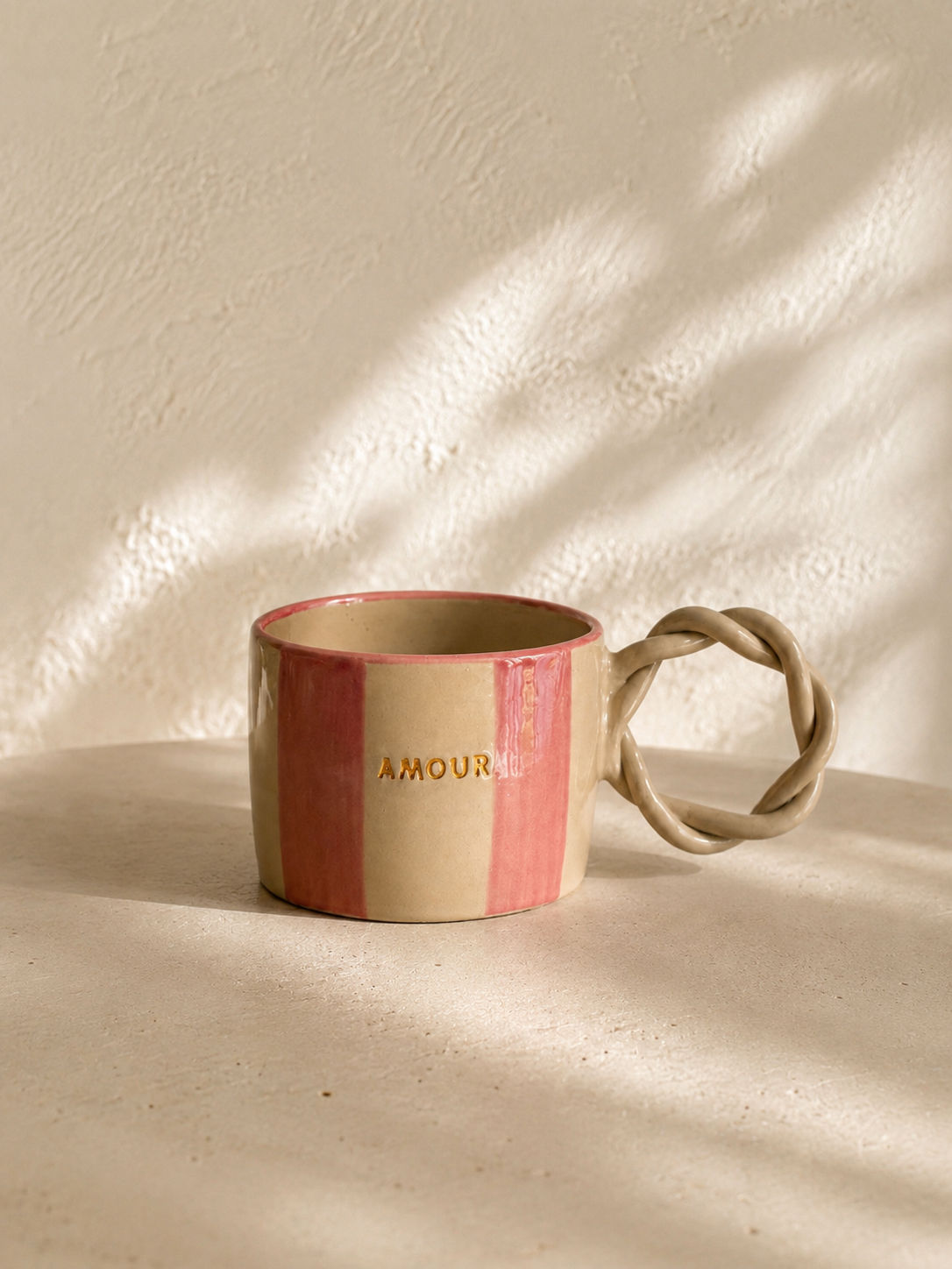 Mug "Amour" en grès - Fait main