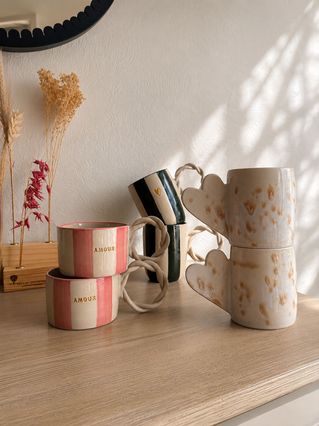 Mug "Amour" en grès - Fait main