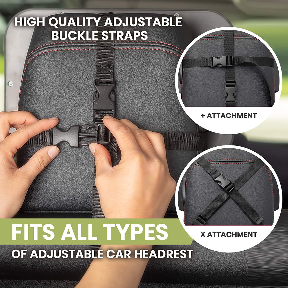 Thumbnail: Baby Car Seat Mirror - Sleek Black