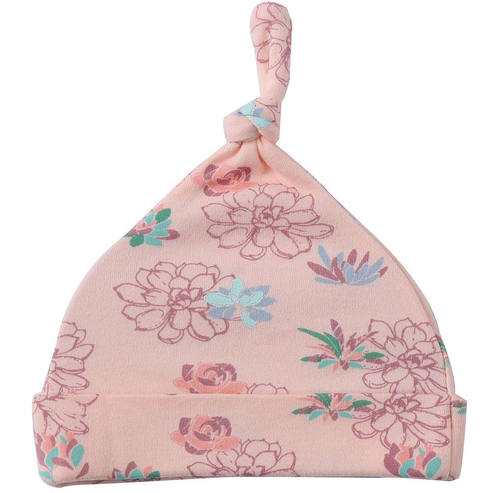 Thumbnail: Footie with Hat - Floral