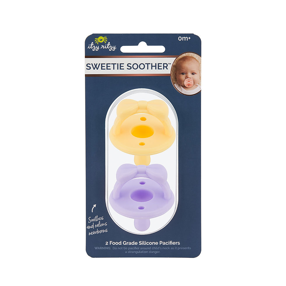 Thumbnail: Sweetie Soother - Daffodil & Purple Diamond - 2pk