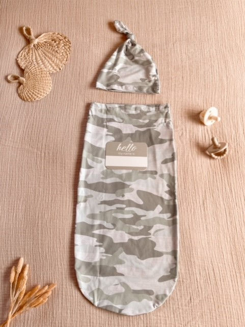 Thumbnail: Baby Cocoon & Hat Set - Camo