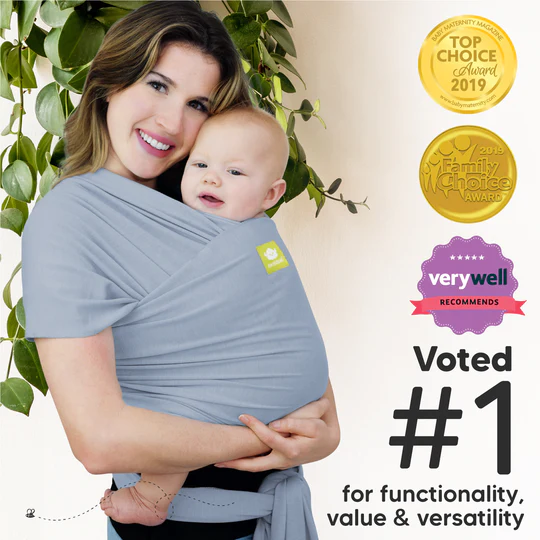 Thumbnail: Baby Wrap Carrier - Dusty Blue