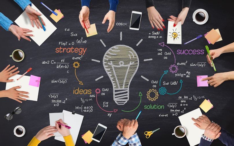 Legal business team strategising on how to grow business and ideas and success