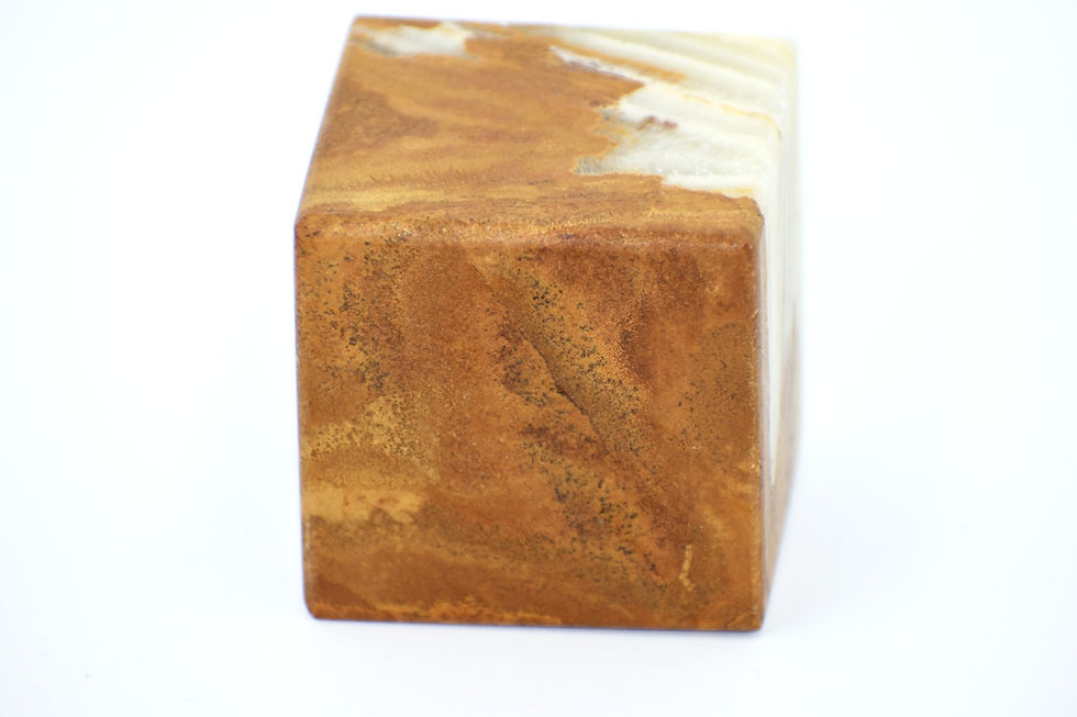 Thumbnail: Aragonite -  (caramel brown) Cube 5 X 5 cms.