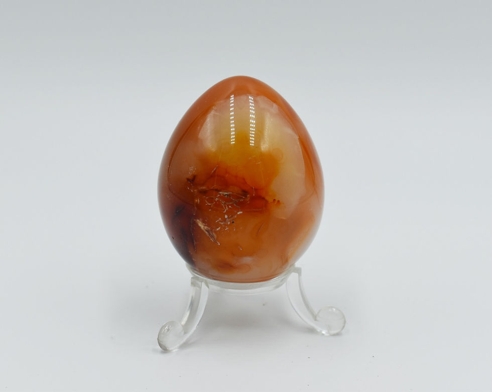 Thumbnail: Carnelian (Large) Polished Egg with Druzy Inclusion
