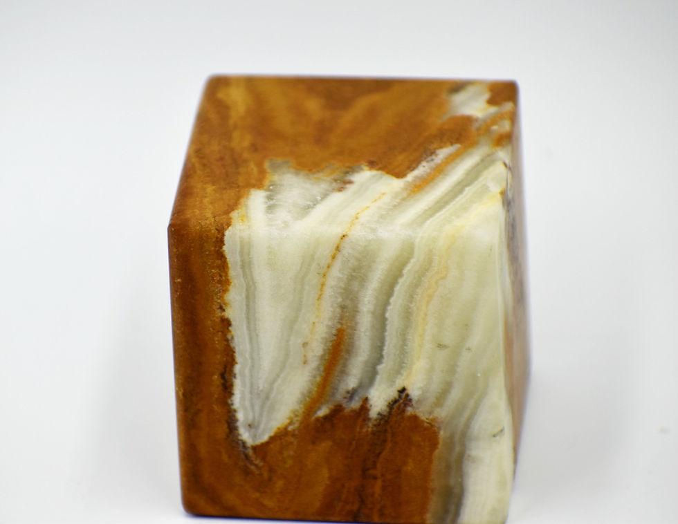 Thumbnail: Aragonite -  (caramel brown) Cube 5 X 5 cms.
