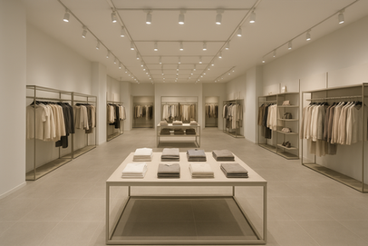 Immagine dello store di Milano dove Kreoverso Consulting ha sviluppato progetti dedicati al visual merchandising: analisi layout, linee guida operative e strumenti di monitoraggio per garantire coerenza e impatto visivo. Un approccio tech-luxury e minimalista che valorizza l’esperienza del cliente e rende i team autonomi nella gestione dello spazio.