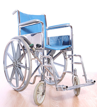 블루 휠체어