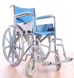 Blue wheelchair