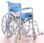 Blue wheelchair