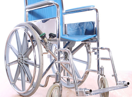 Blue wheelchair