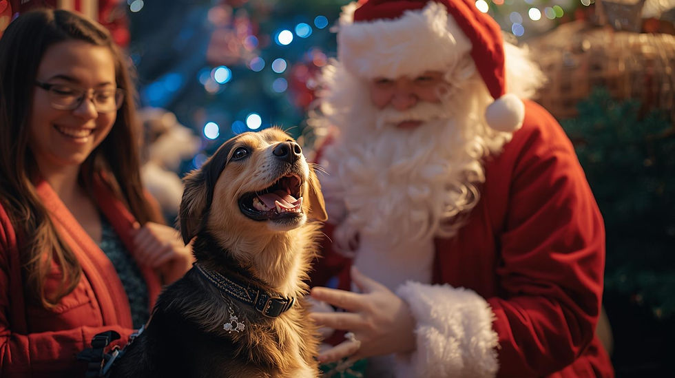 create me an image that represemts this __Santa Paws -_A Magical Experience for You and Yo