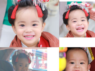 台風一過の七五三