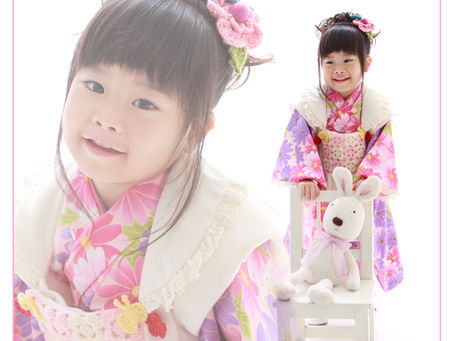 見逃しません、一瞬を!仲良し姉妹♪七五三♪