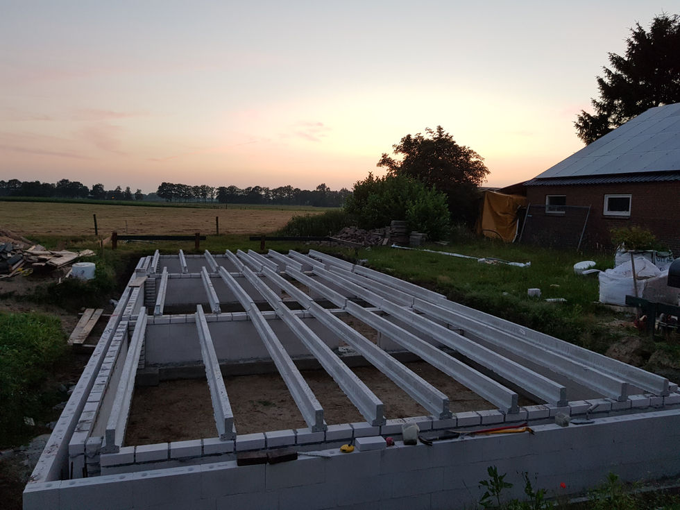 fundering voor de schuur