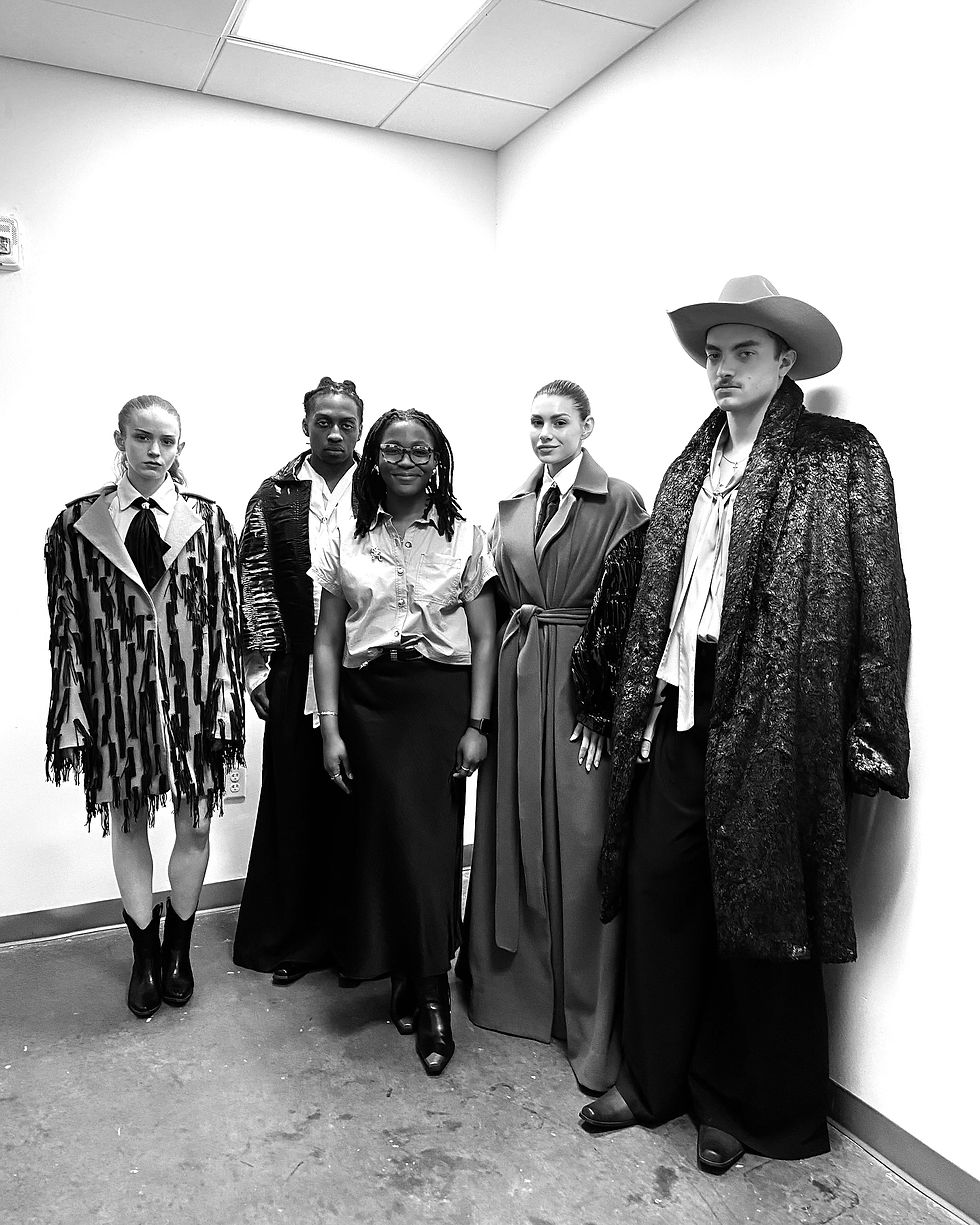 Cyerra Latham with designs/models