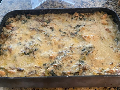 Mi Casa, Su Casa: Lasagna with Chicken, Wild Mushrooms, and Fontina Cheese