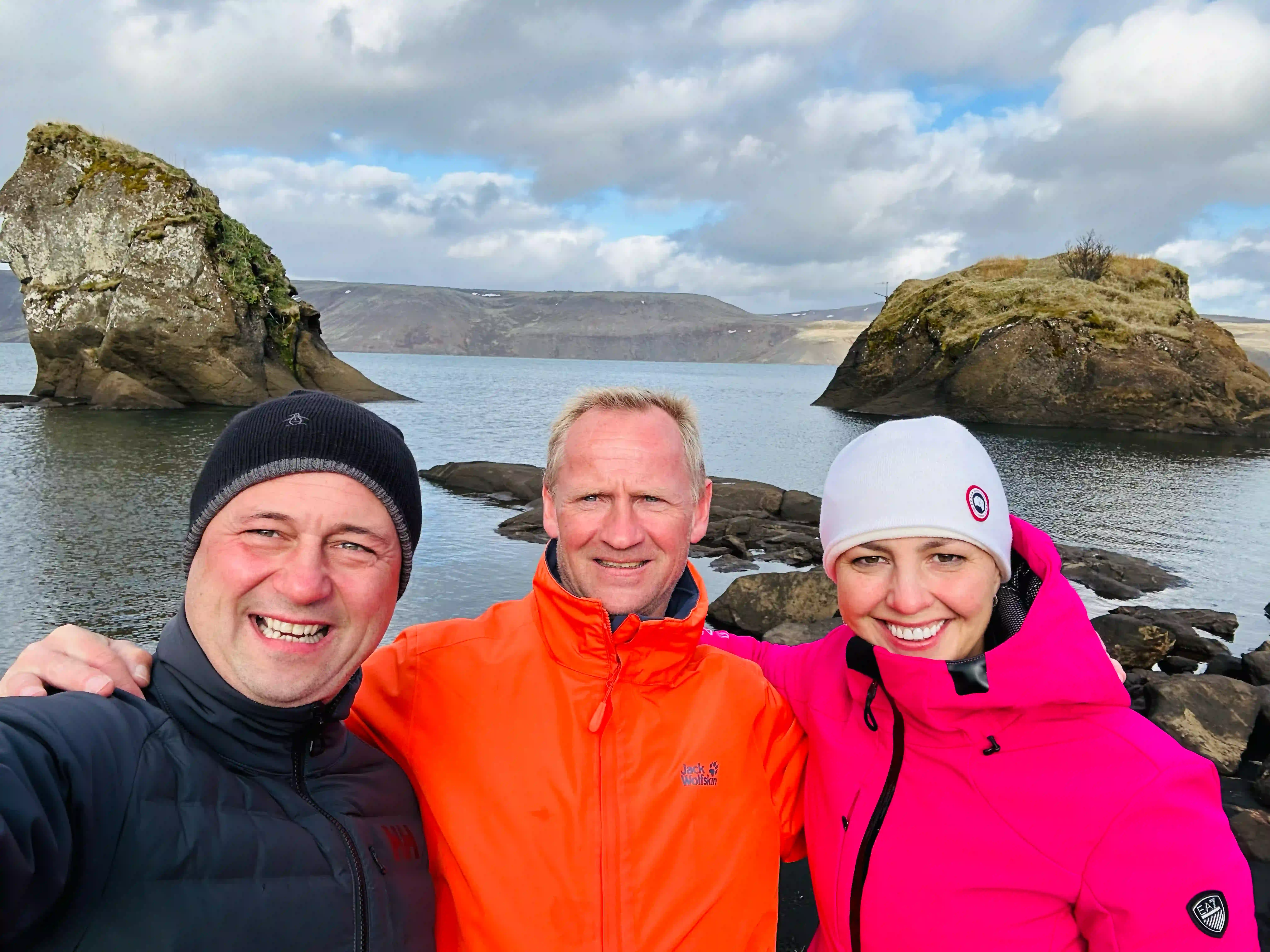 Haffi, 2Go Iceland guide with happy guests during the Reykjanes Peninsula Private Tour.web