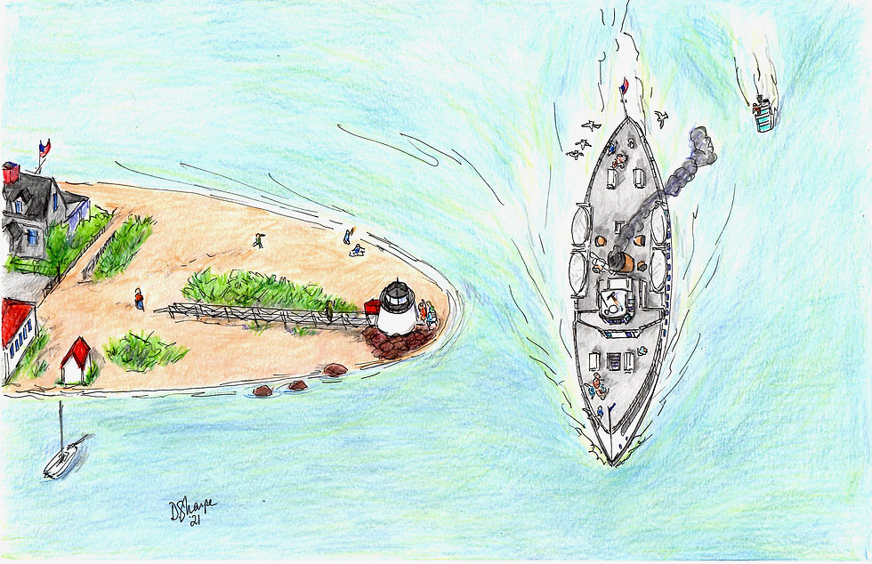 Steamer Nobska Rounding Brant Point #5