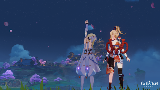 screenshot of characters from genshin impact