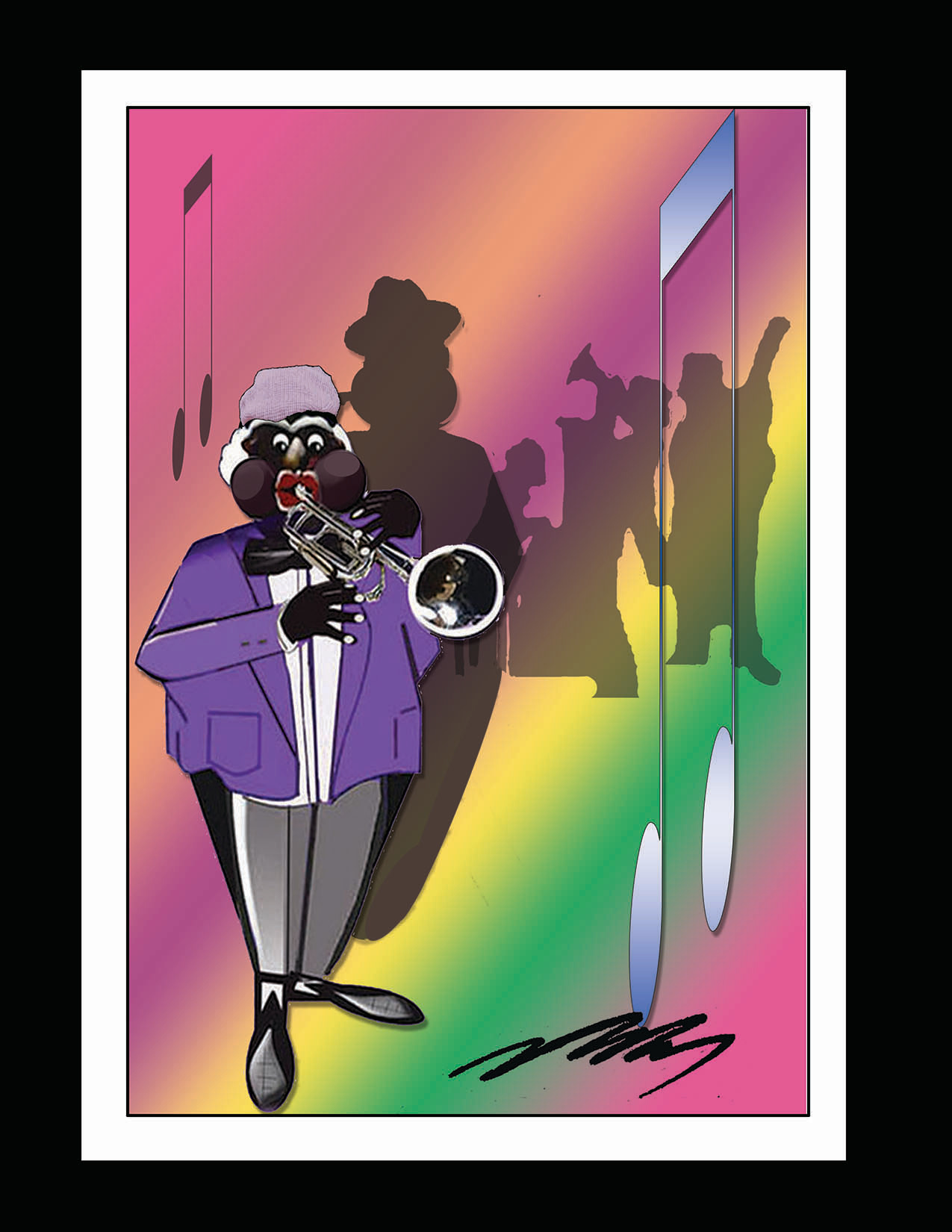 New Trumpet Player Silhouette