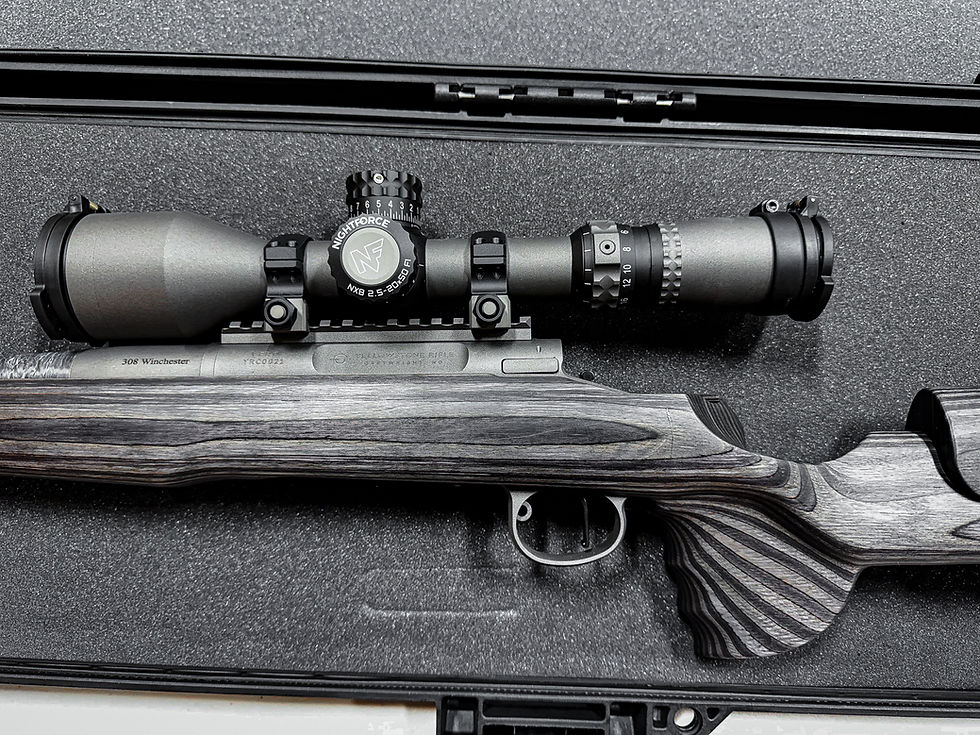 Close-up of a .308 Winchester cartridge with a rifle, showcasing its precision, power, and versatility for hunting and shooting sports.