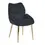 Miniature : CHAISE LOHA PIED GOLD VELOURS NOIR