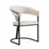 Miniature : CHAISE AVEC ACCOUDOIR BRITTANY METAL NOIR VELOURS BEIGE