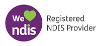 We love NDIS Registered NDIS Provider logo