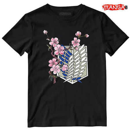 Attack on Titan Shirt Logo Sakura New Style