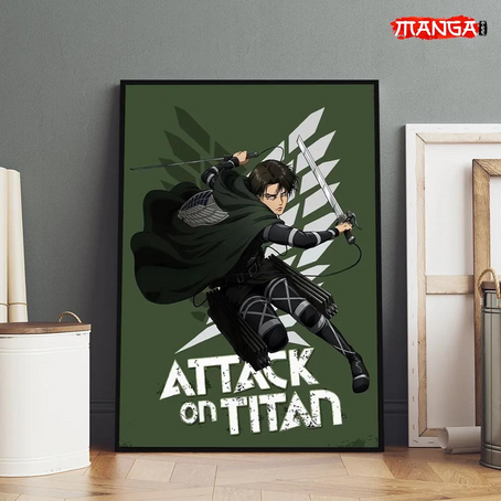 Attack On Titan Poster Levi Fight
