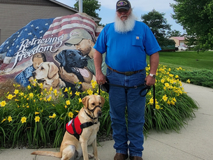 Retrieving Freedom Veteran client Kevin and his Service Dog Lilly!