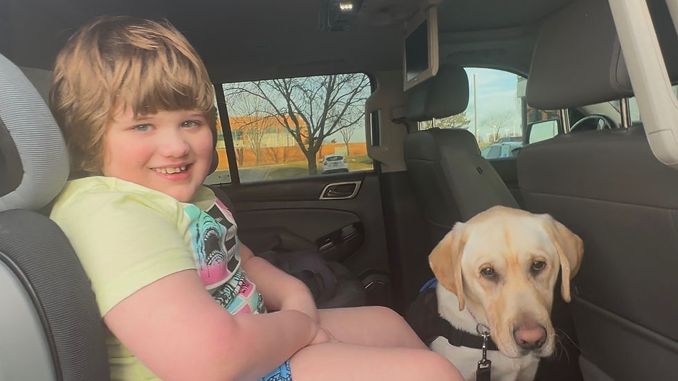 Elliott with his Service Dog, Frosty