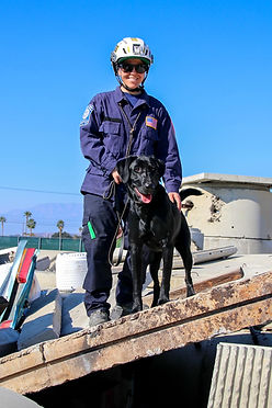 Barney and his handler Laura