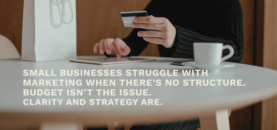 Why small businesses struggle with marketing due to a lack of strategy and structure