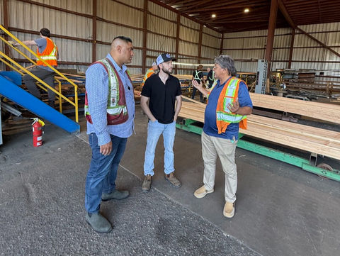 MLA David Williams Visiting Sawmill In Salmon Arm