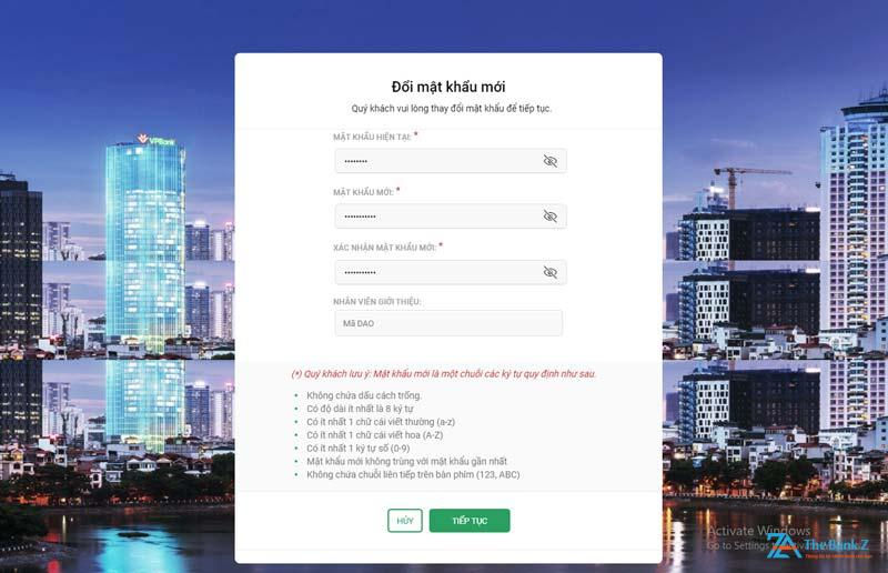Lấy Lại Mật Khẩu VPBank NEO