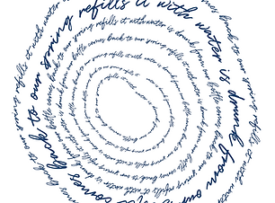 Oakhill rings of text about refilling the bottles at the spring