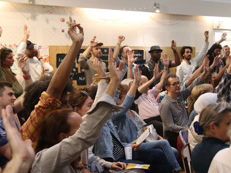 4 juillet 2024 - CS La Clairière (2e). Assemblée citoyenne de restitution et d'adoption du diagnostic citoyen parisien