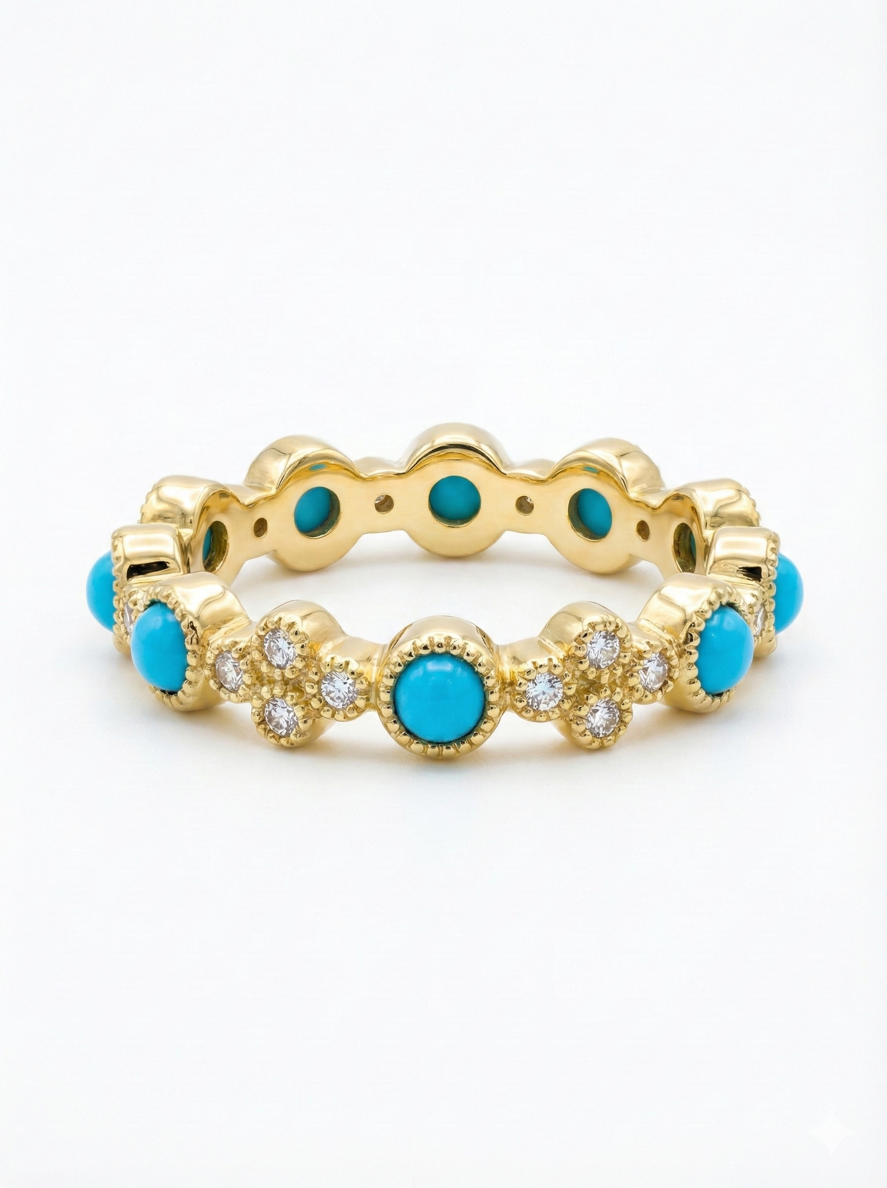 Turquoise and Diamond Band