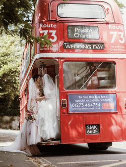 London Bus wedding