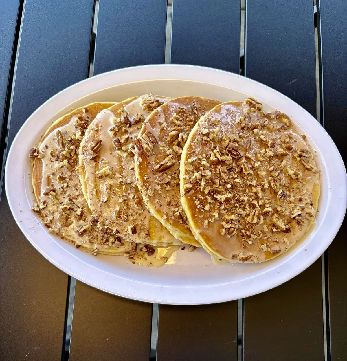Condensed Milk & Pecan Pancakes