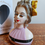 Thumbnail: Vintage Porcelain Lady Head Mini Vase / Trinket Box - mid century mod style