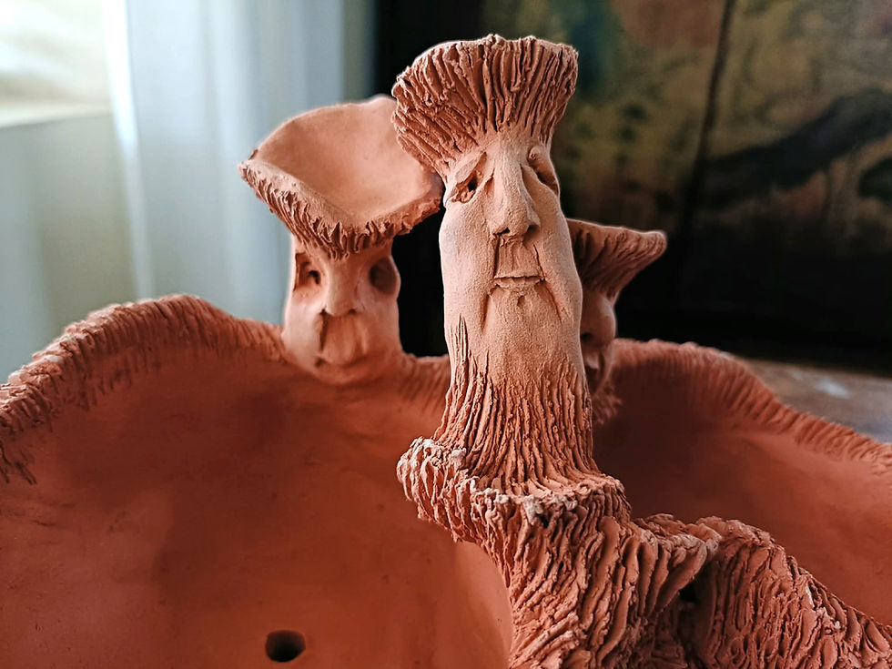 Thumbnail: Handmade Terracotta Fungi Sculpture Planter