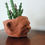 Thumbnail: handmade terracotta face pot - sculpture art planter