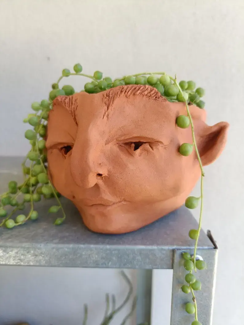 Thumbnail: Lucius - Handmade Terracotta Face Pot