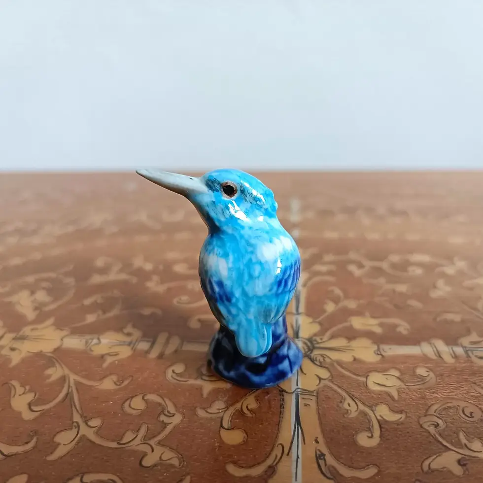 Thumbnail: Miniature Porcelain Kingfisher Figurine Australia